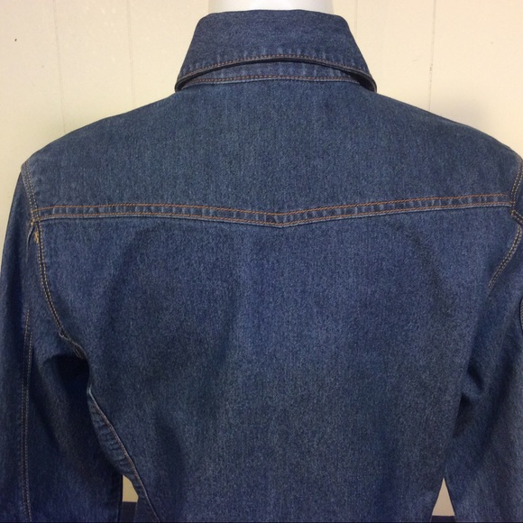 Levis Womens Western Denim shirt with peral snaps size medium - Picture 4 of 7